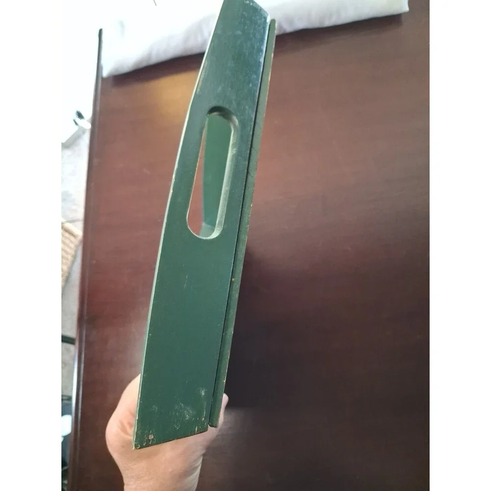 Wooden Serving Display Tray Green With Fruit Motif